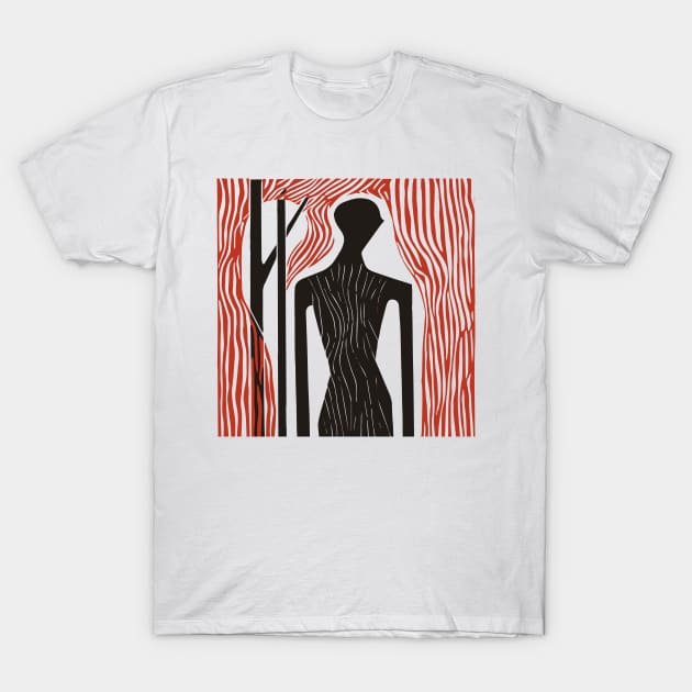 Abstract Lino Cut T-Shirt by n23tees